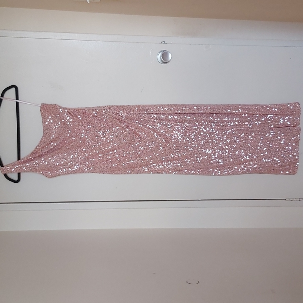 Rose gold prom dress size S